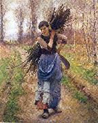 Pearce, Charles Sprague The Woodcutter's Daughter Spain oil painting artist